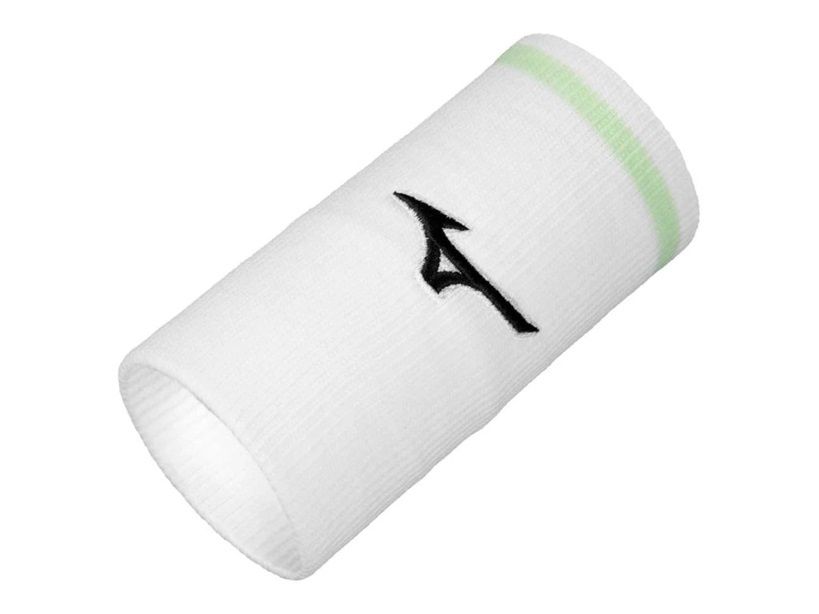 Mizuno Wristband (Long) 32GYC150Z, Colour: 70 White/Neo Mint