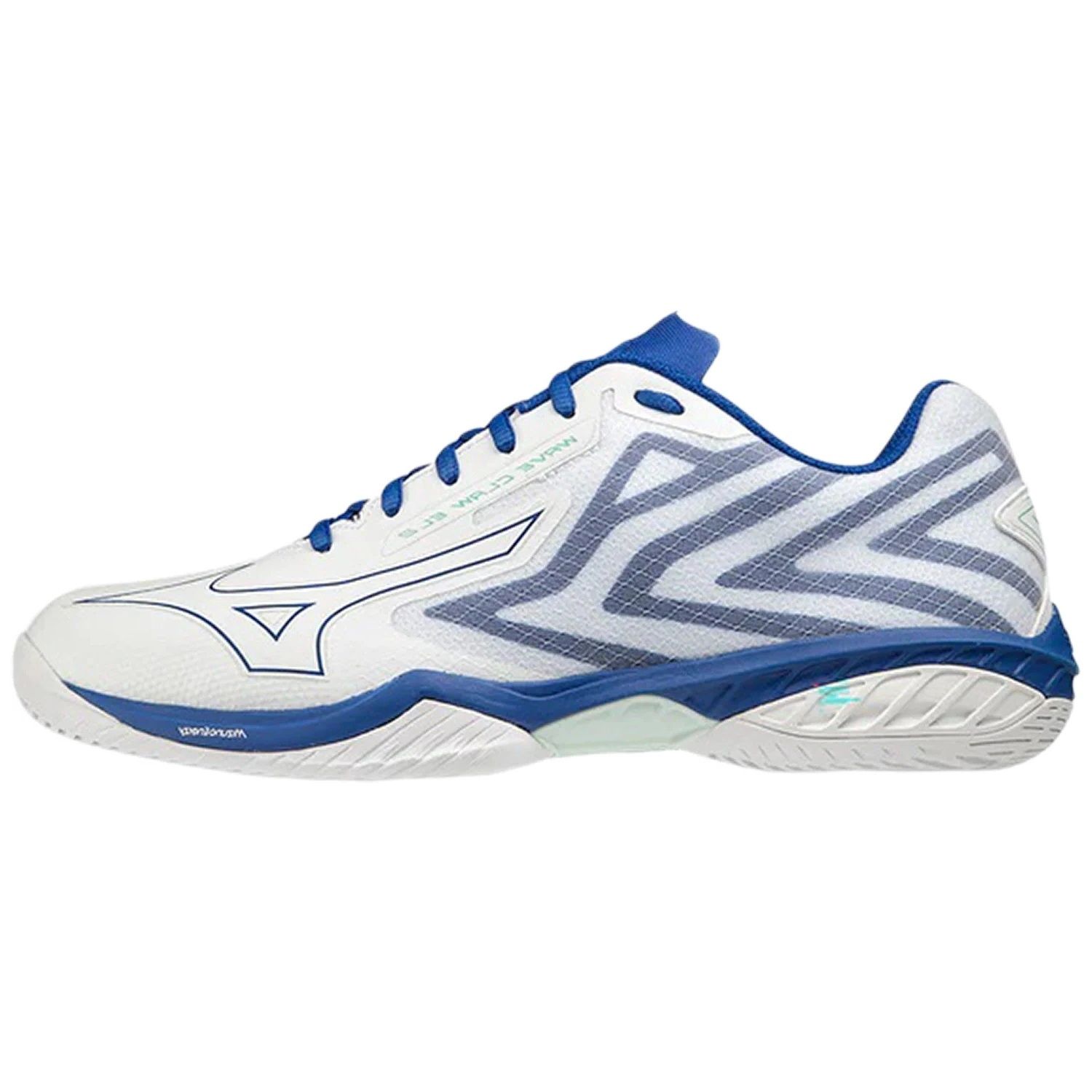 Mizuno Badminton Shoes WAVE CLAW EL 2 (White/Surf the Web) 71GA228025, Size: US 5
