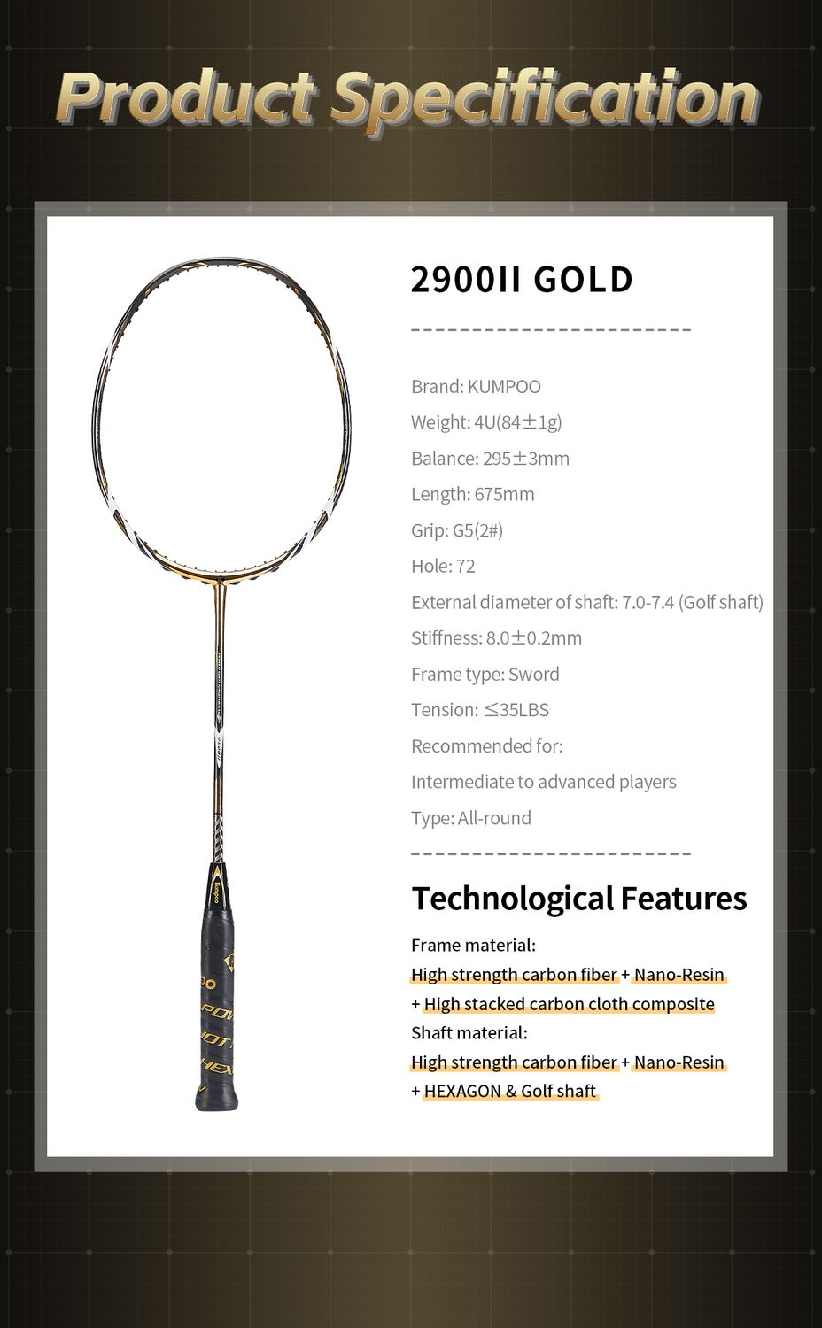 Kumpoo 2900 II 4UG5 [FREE STRINGING]