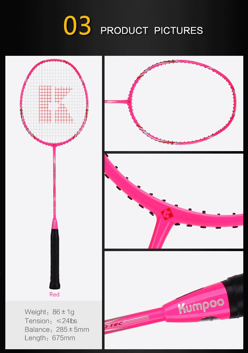 Kumpoo CA-06 4UG5 (Pre Strung) Kumpoo CA-06 4UG5 (Pre Strung), Colour: PINK