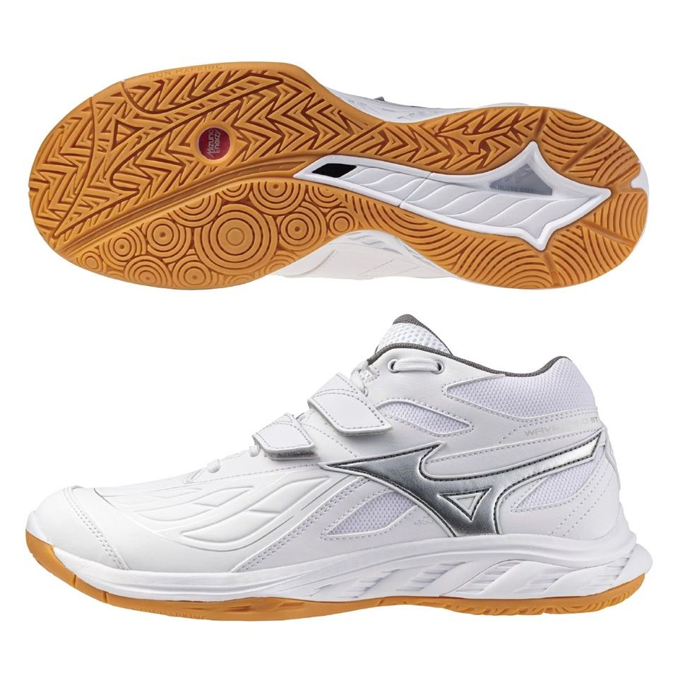 Mizuno Badminton Shoes WAVE FANG ST (White/Silver) 71GA256301, Size: US 6 / 24.0cm