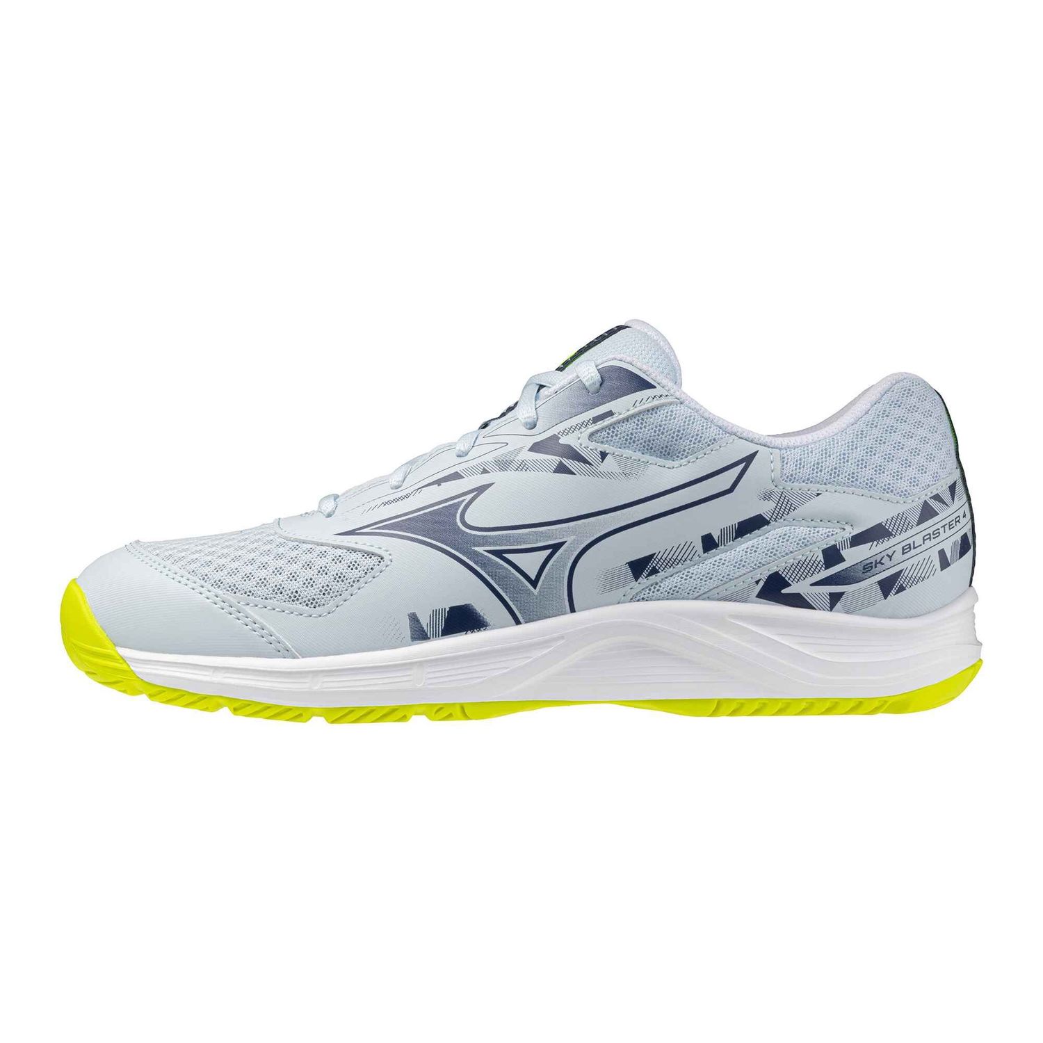 Mizuno Badminton Shoes SKY BLASTER 4 Unisex (Ice Water/White/Lightning Yellow) 71GA253321, Size: US 6