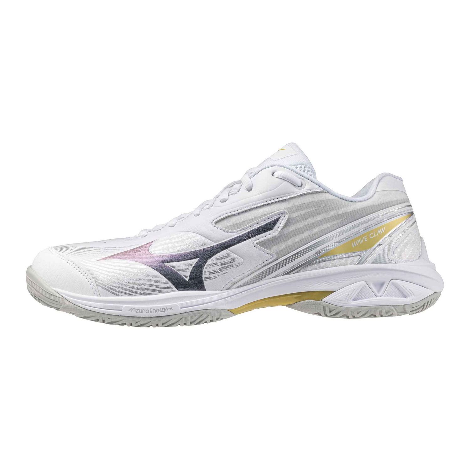 Mizuno Badminton Shoes WAVE CLAW PRO 3 Unisex (White/Galaxy Silver/Stargazer) 71GA265201, Size: US 7