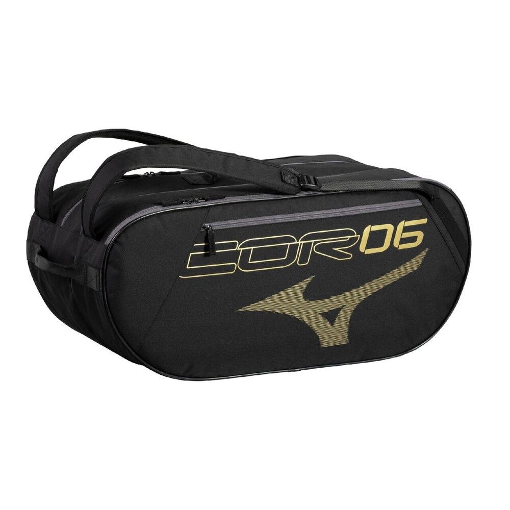 Mizuno Badminton Pro Series 4-Comp Racquet Bag 75L (Black/Gold) 63JDD00195