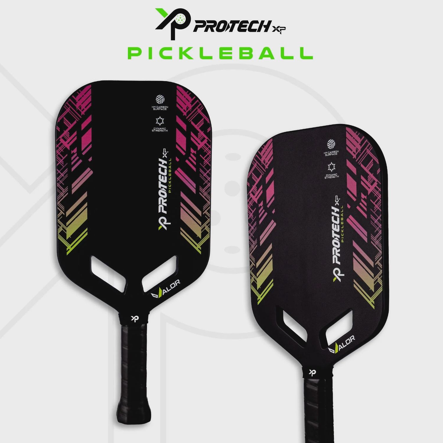 Protech XP Pickleball Paddle - VALOR (Black &amp; Red)