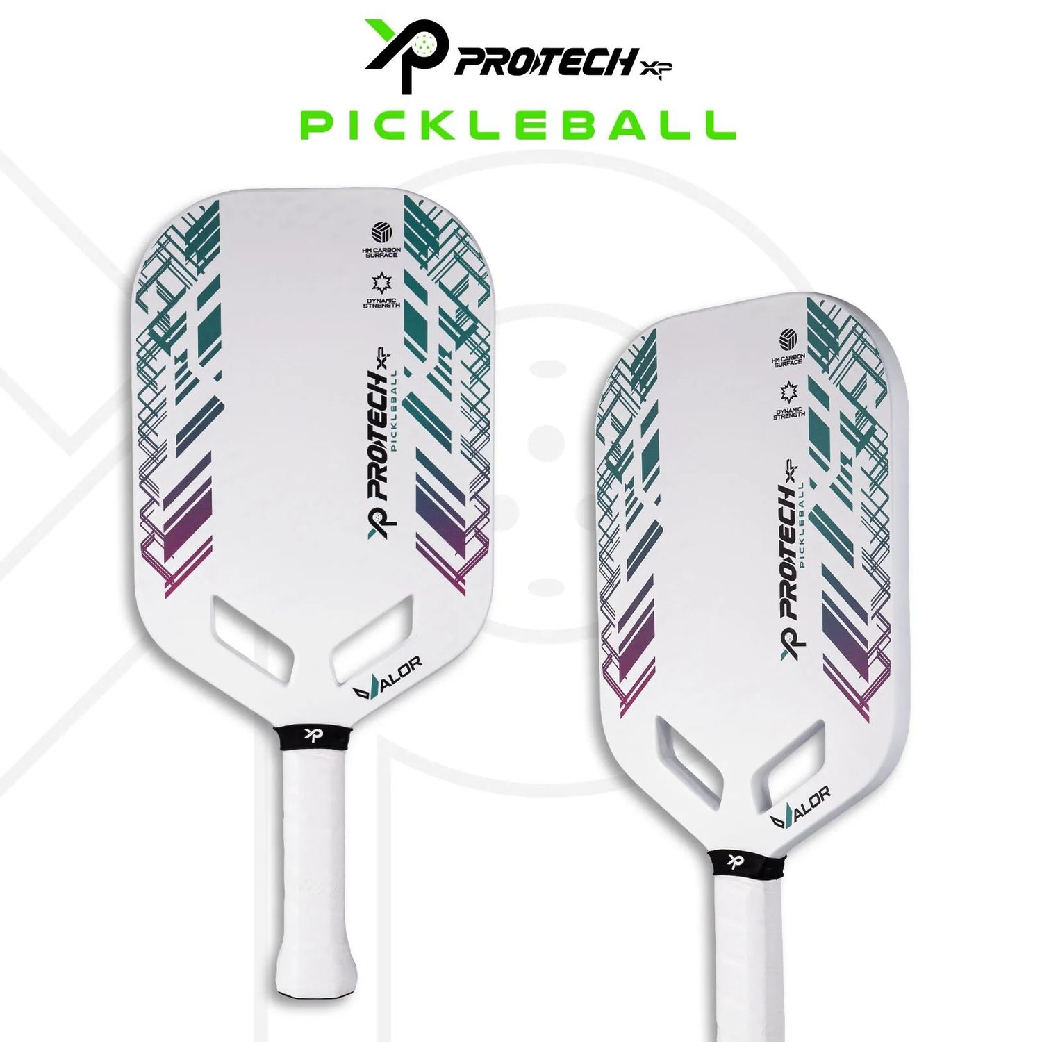 Protech XP Pickleball Paddle - VALOR (White & Green)