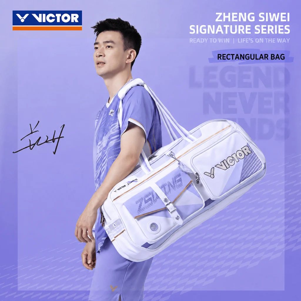 Victor Rectangular Racquet Bag BR5680ZSW AT (White/Pastel Lilac)