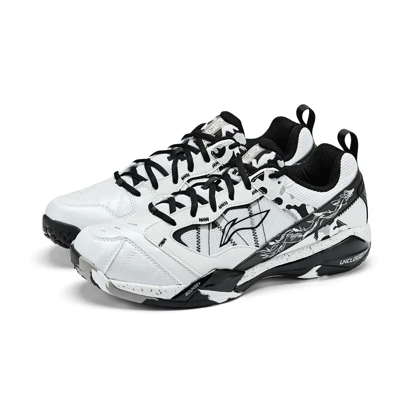 Li-Ning Badminton Shoes Invincible ACE – Shi Yuqi Style – White/Black (AYZW007-3C), Size: US 7