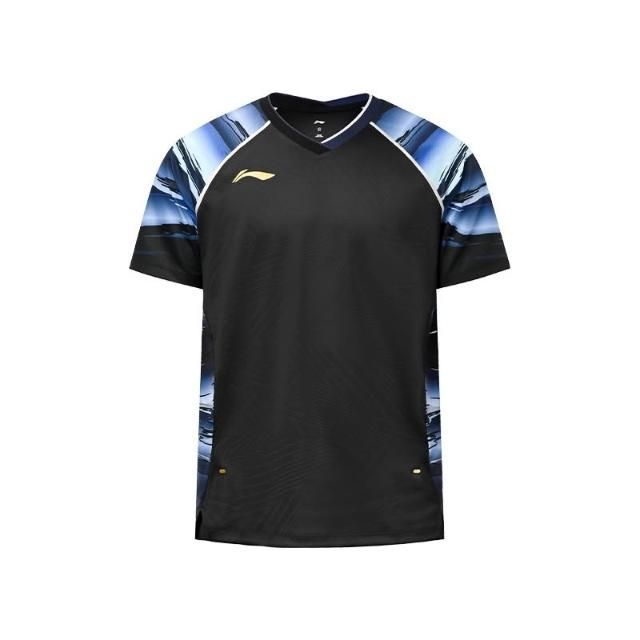 Li-Ning AAYW041-1C — International Badminton Jersey, Black Fabric: Li-Ning AAYW041-1C — International Badminton Jersey, Black Fabric: