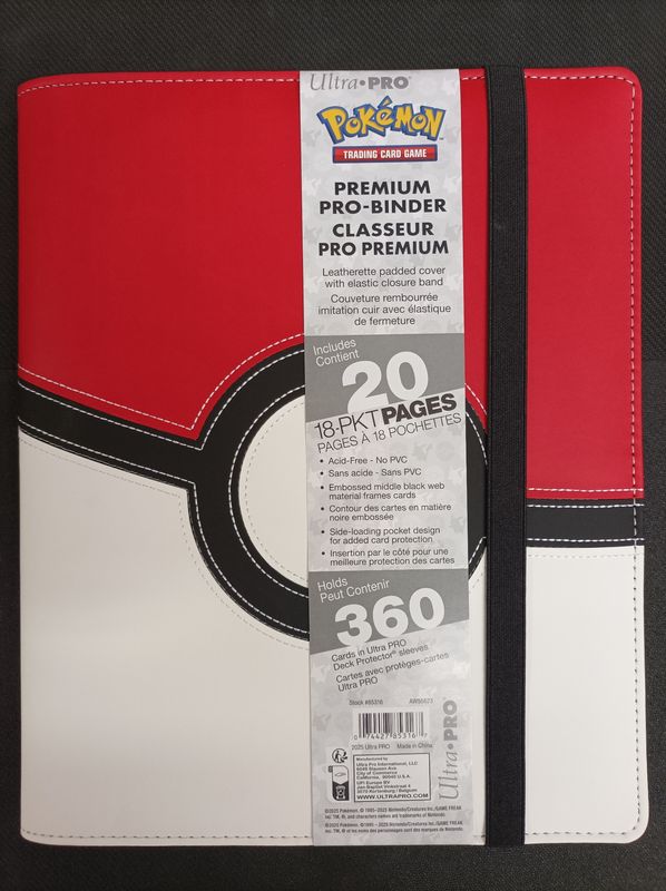 Prenium Pro-Binder Ultra Pro Pokémon Pokéball 20 Pages 18 Pochettes ( 9 cases )