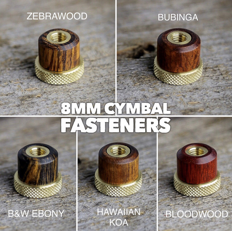 Exotic Wood Cymbal Fasteners