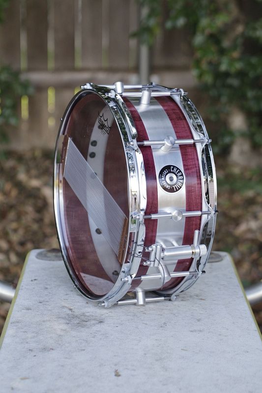 Curly Purpleheart And Aluminum Hybrid Snare - PROTOTYPE