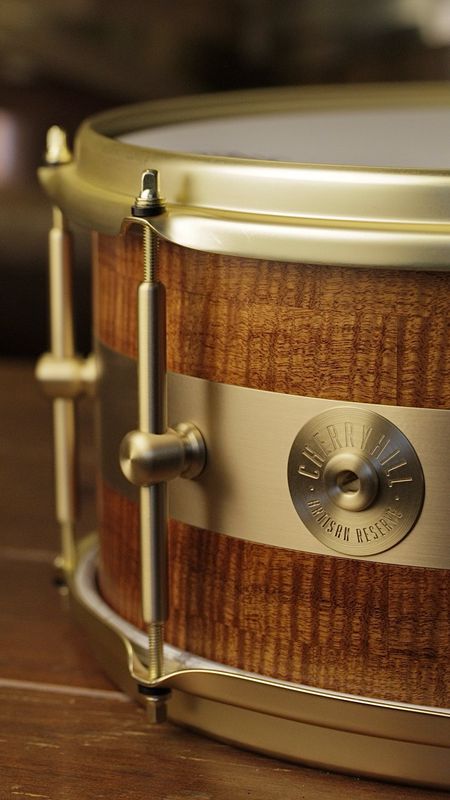 14x6.75 Satin Curly Mahogany With Satin Bronze Ring And Brass Hardware. Artisan Reserve Badge #13