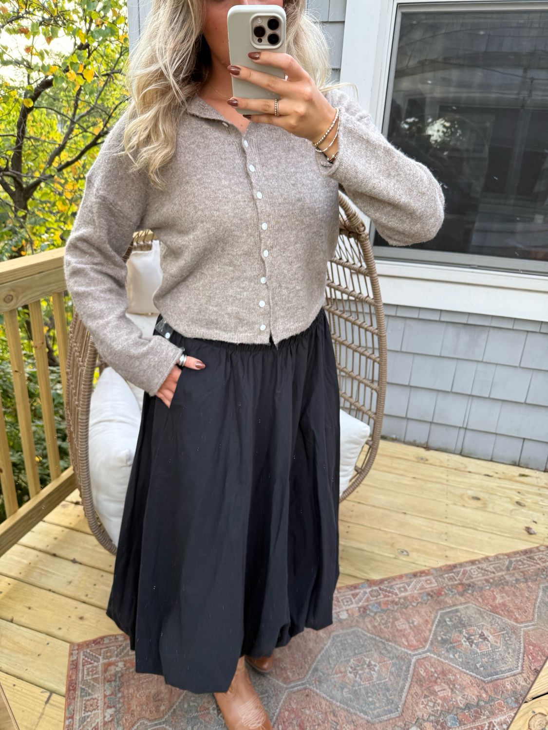 Raven maxi bubble skirt