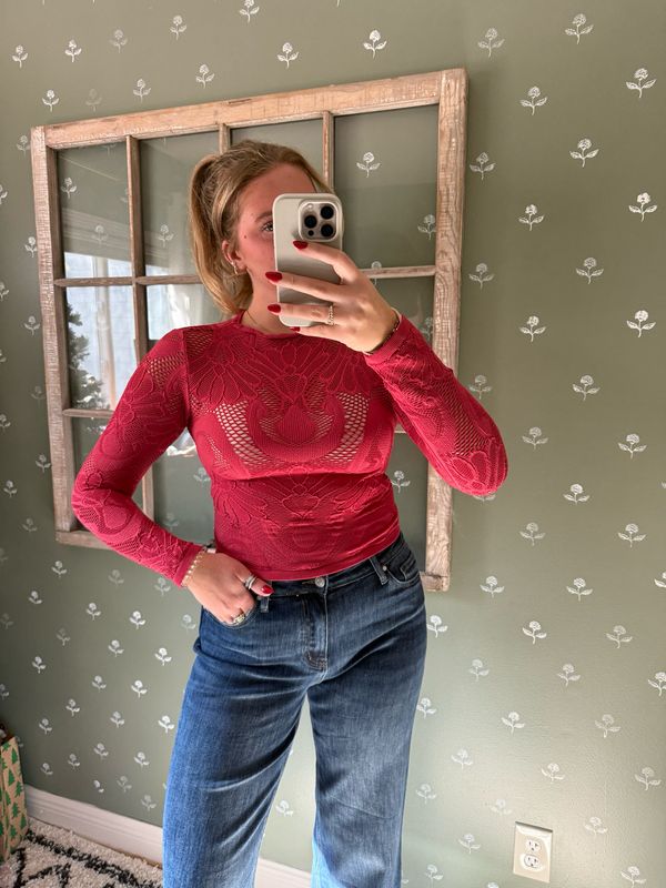 Crimson Seamless Layering Top
