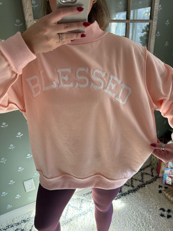 Blessed Mock Neck Sweatshirt