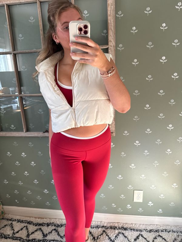 Double Layered Leggings-Candy Cane