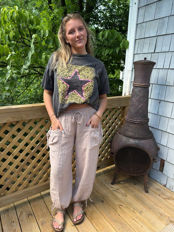 Breezy Gauze Cinch Pant
