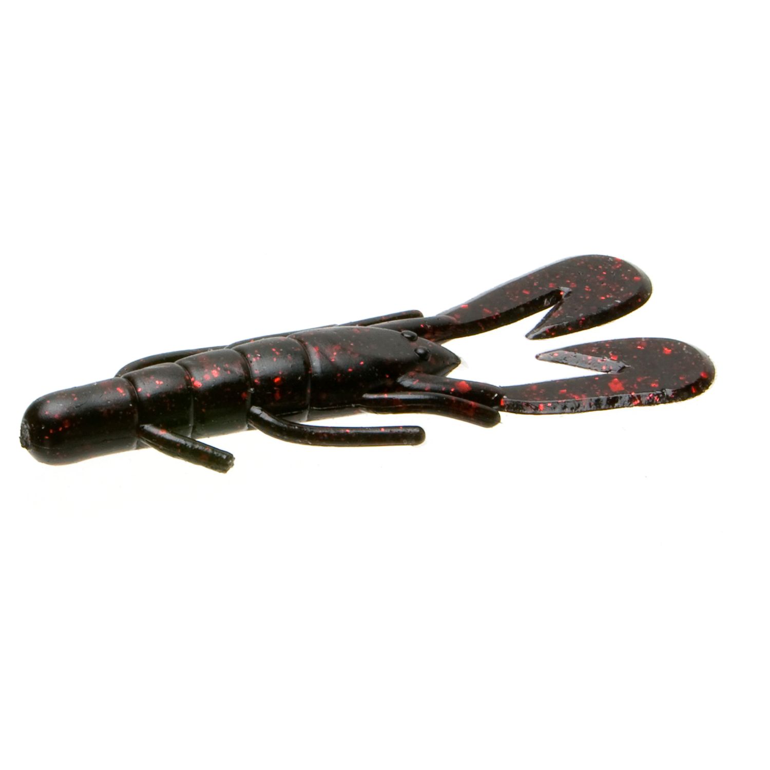 Zoom U-V Speed Craw 3.5&quot;, 12pk, Color: Black Red Glitter