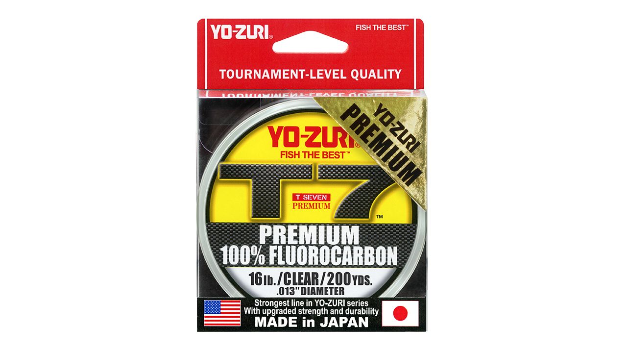 Yo-Zuri T-7 Premium Fluorocarbon 200yd Clear, Size: 8lb