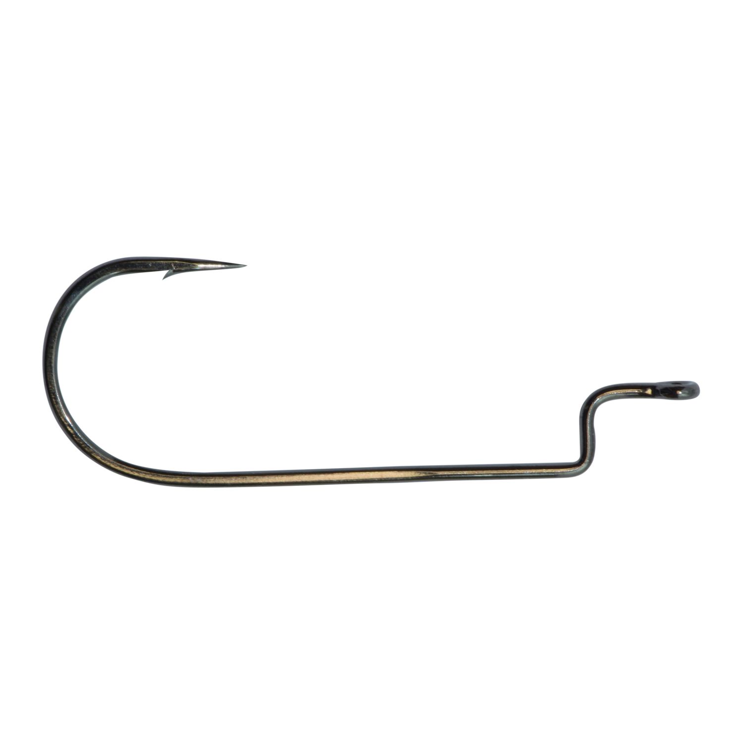 Gamakatsu Offset Round Bend Worm Hooks NS Black, Size: 1/0 6pk