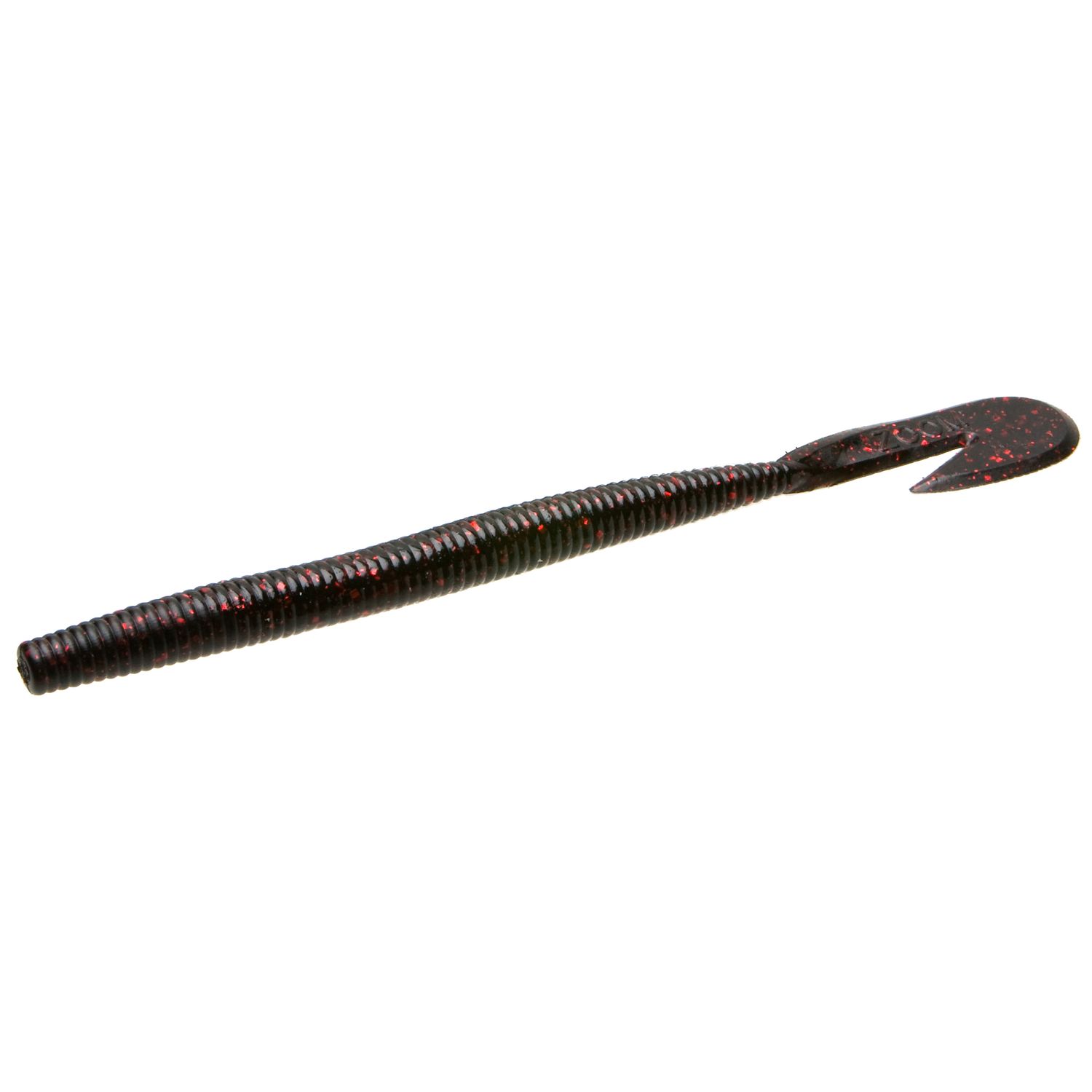 Zoom UV Speed Worm 6&quot;, 15pk, Color: Black Red Glitter