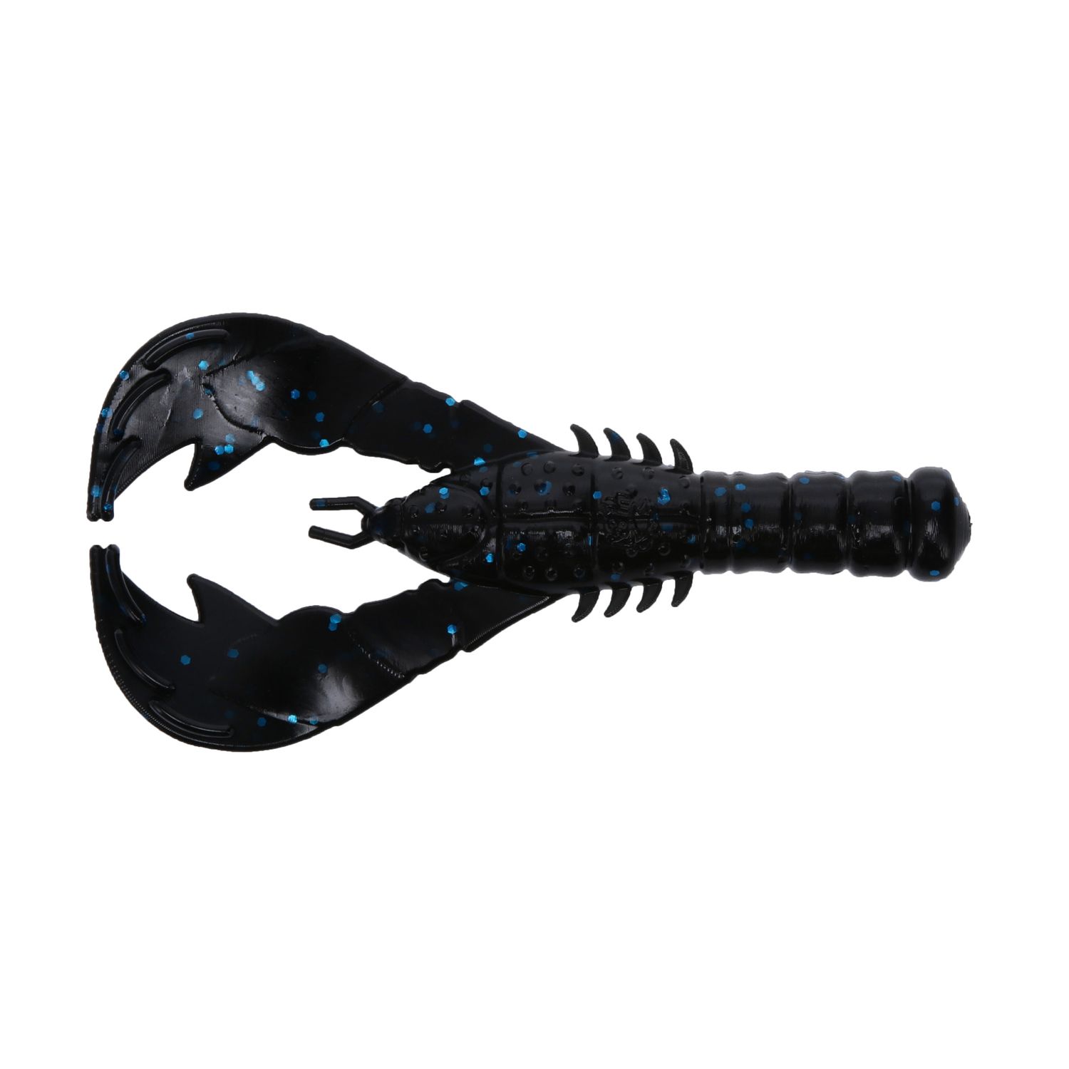 Yamamoto Yama Craw 4&quot;, 6pk, Color: Black w/Lg Blue Flk