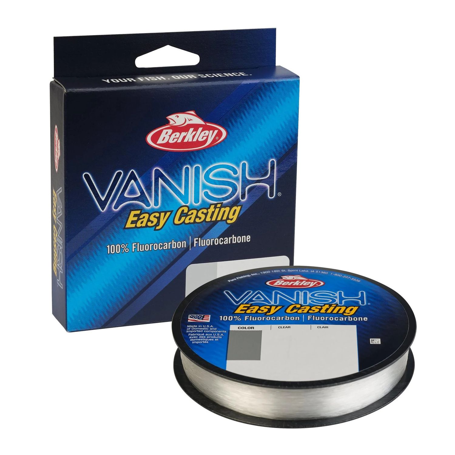Berkley Vanish Fluorocarbon Clear 250yds,, Size: 10lb