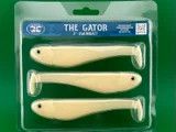 Tacklehead 5&quot; Gator 3pk, Color: Bone
