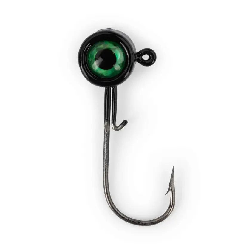 ACC Crappie Big Eye Jig Head 8pk, Color: Black, Size: 1/32oz