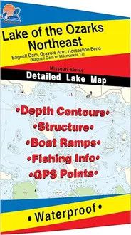 Fishing Hot Spots Map Lake of the Ozarks NE