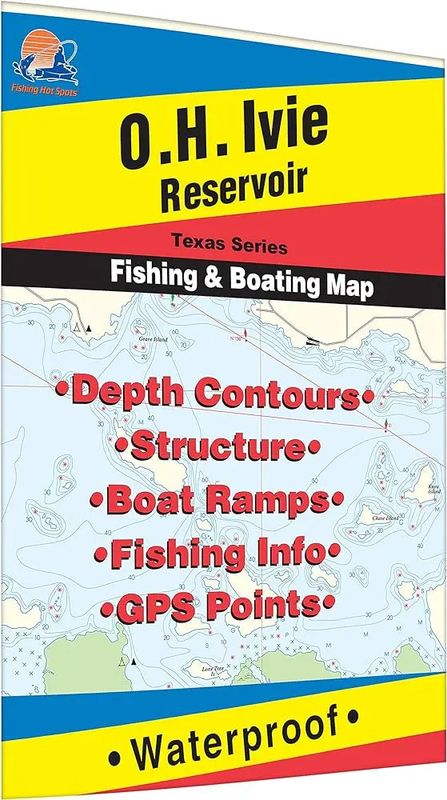 Fishing Hot Spots Map O.H. Ivie Reservoir