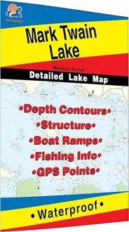 Fishing Hot Spots Map Mark Twain Lake
