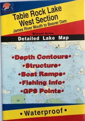 Fishing Hot Spots Map Table Rock Lake W