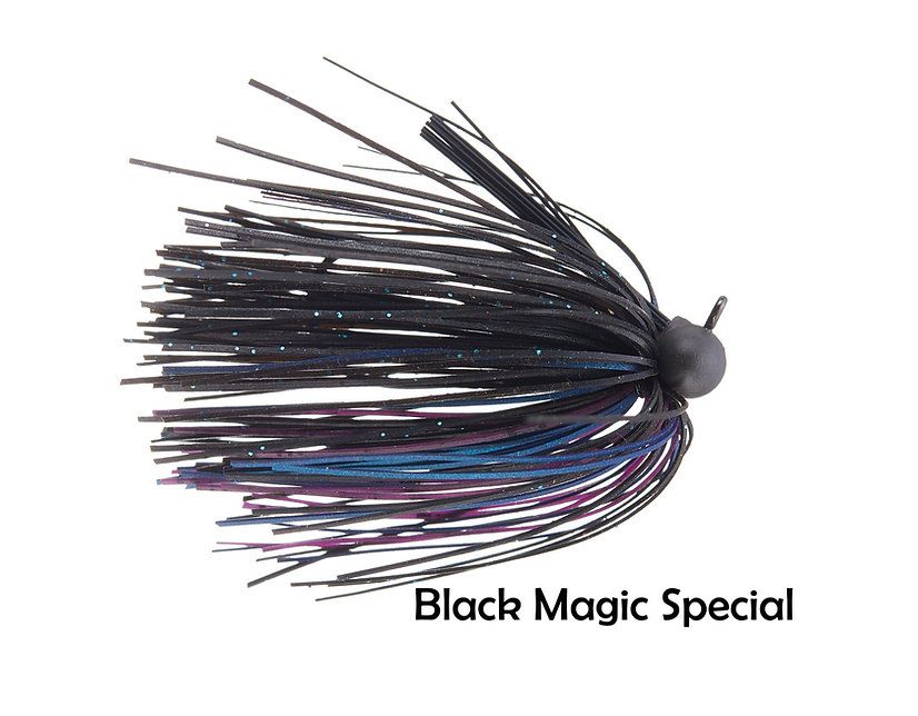 Queen Tungsten Finesse Peanut Football Jig, Color: Black Magic Special, Size: 1/4oz