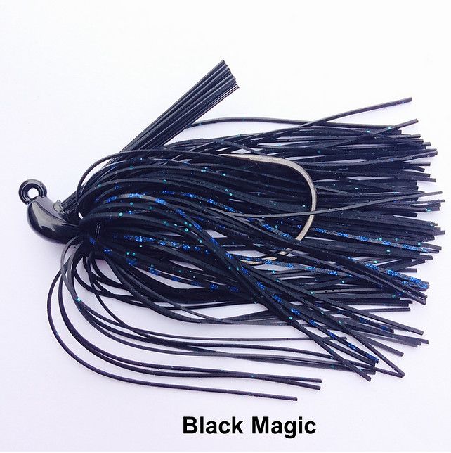 Queen Tungsten Flipping Jig, Color: Black Magic, Size: 3/8oz