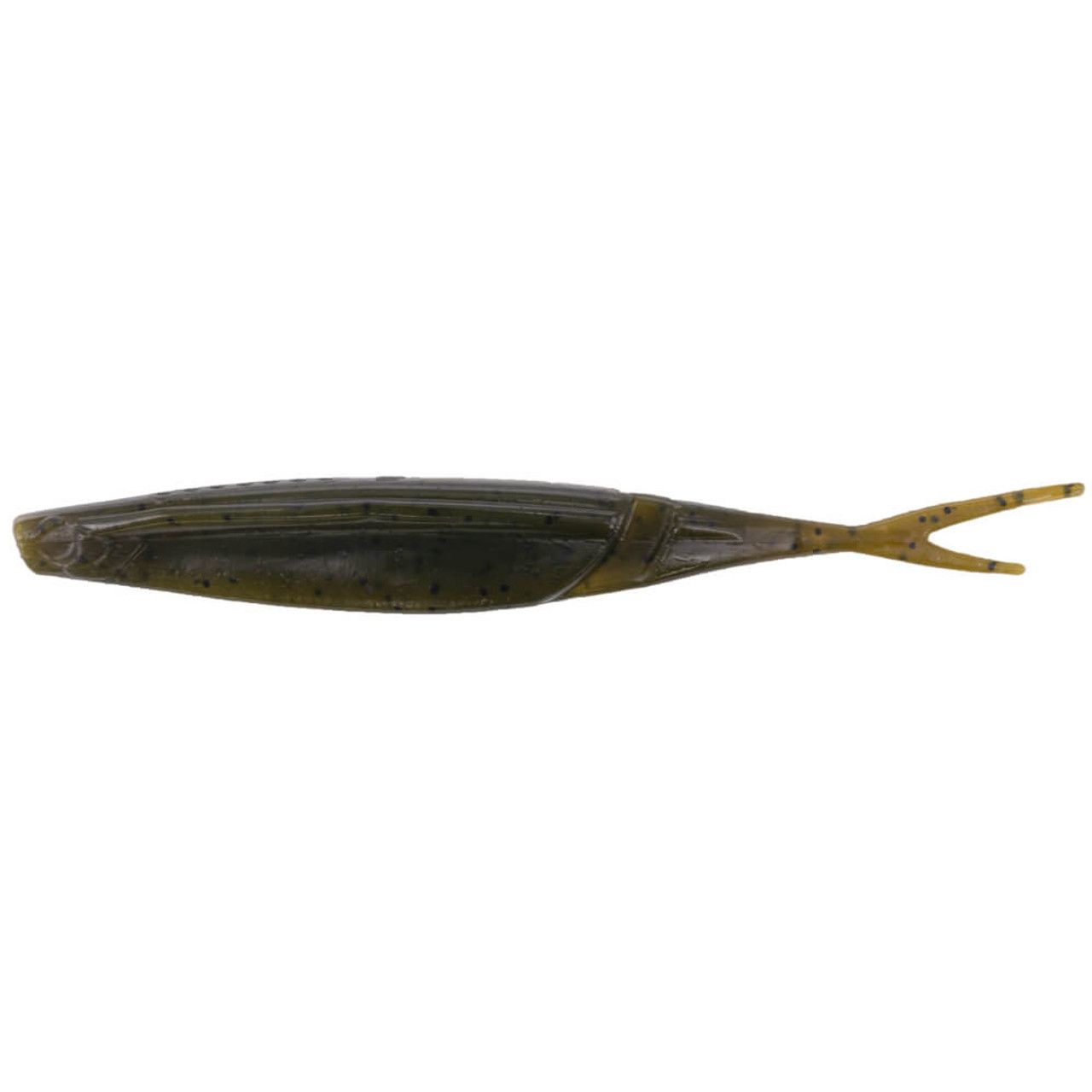 Yamamoto 6&quot; Hinge Minnow, Color: Green Pumpkin/Blk Flk