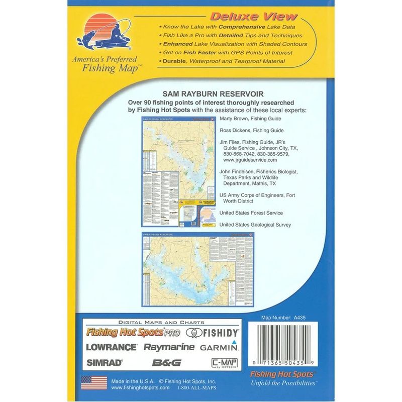 Fishing Hot Spots Map Sam Rayburn Reservoir