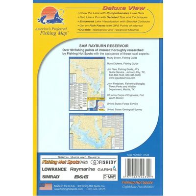 Fishing Hot Spots Map Sam Rayburn Reservoir