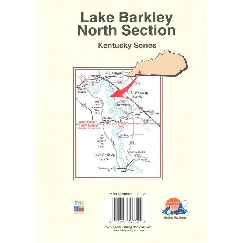 Fishing Hot Spots Map Lake Barkley North