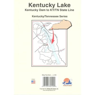 Fishing Hot Spots Map Kentucky Lake #1