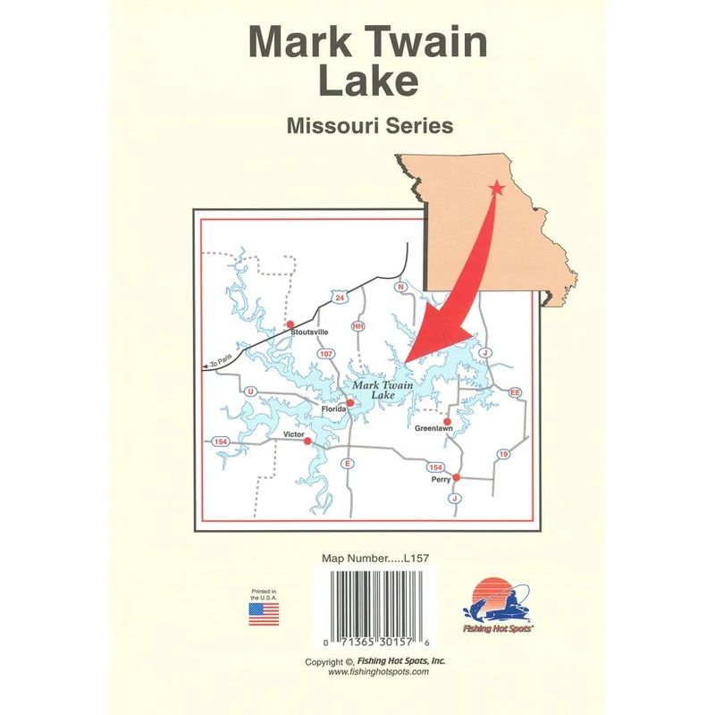 Fishing Hot Spots Map Mark Twain Lake