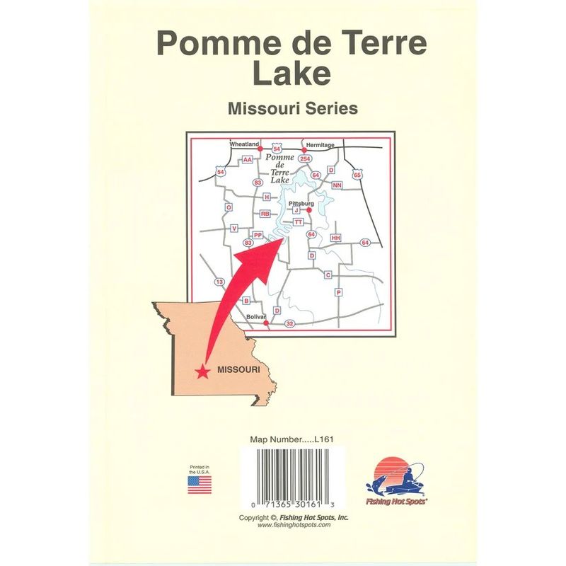 Fishing Hot Spots Map Pomme De Terre Lake