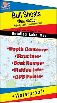 Fishing Hot Spots Map Bull Shoals West