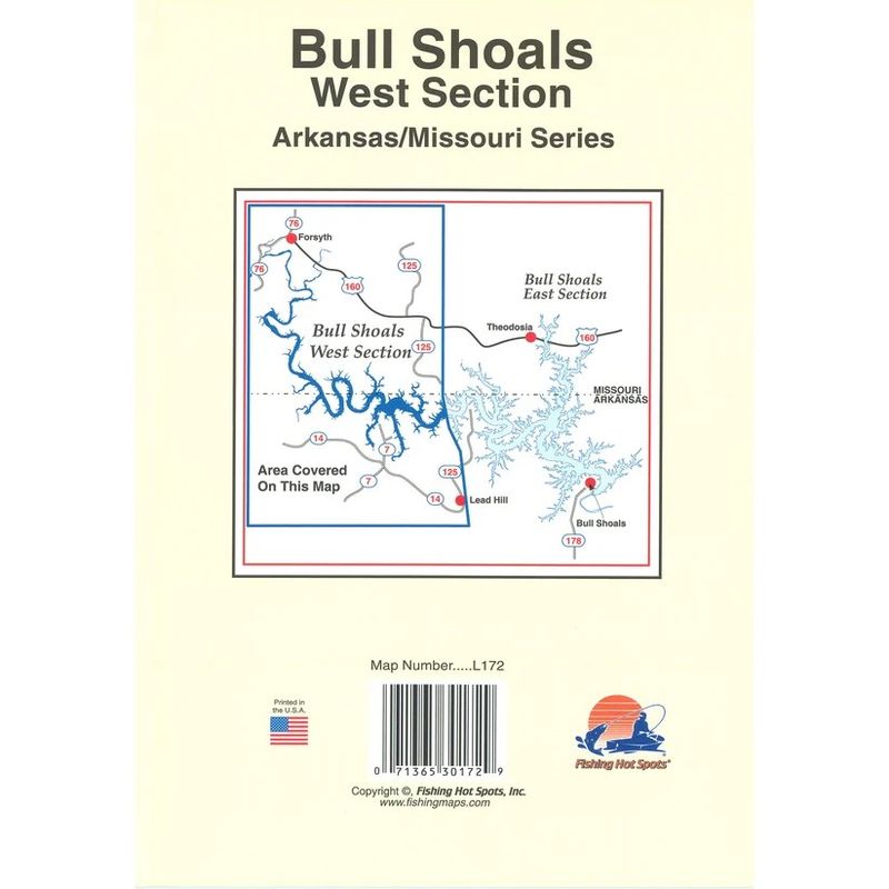 Fishing Hot Spots Map Bull Shoals West