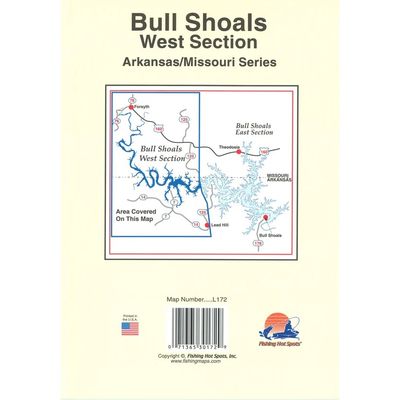 Fishing Hot Spots Map Bull Shoals West