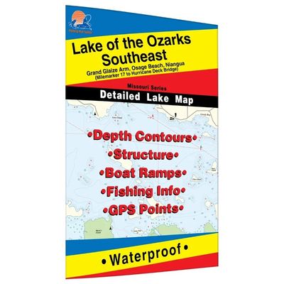 Fishing hot Spots Map Lake of the Ozarks SE