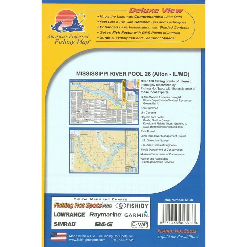 Fishing Hot Spots Map Mississippi River Pool 26