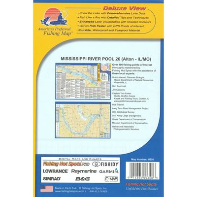 Fishing Hot Spots Map Mississippi River Pool 26