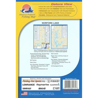 Fishing Hot Spots Map Norfork Lake
